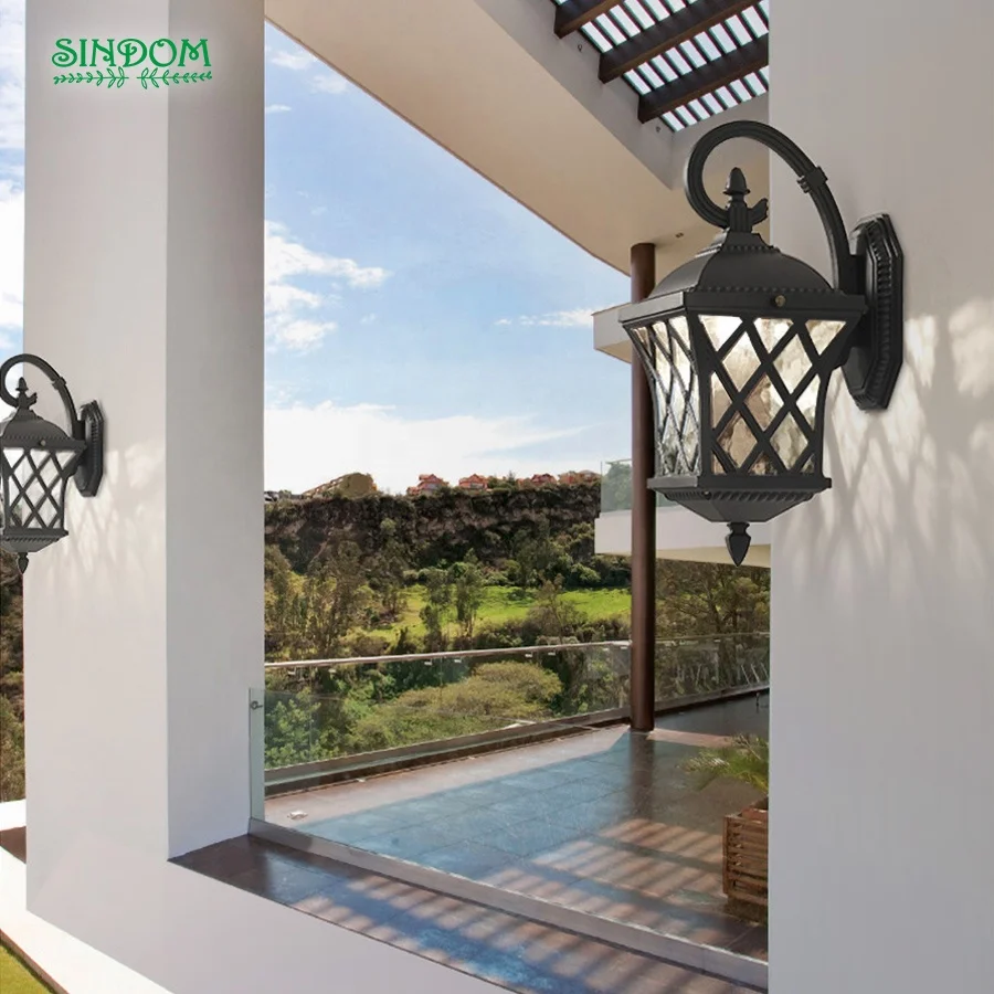 Sindom Classic Style E27 Garden Outdoor Aluminium Wall Light