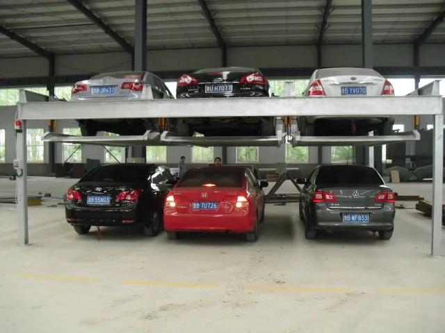 Two Levels Mechanical puzzle Car Parking garage moving  system