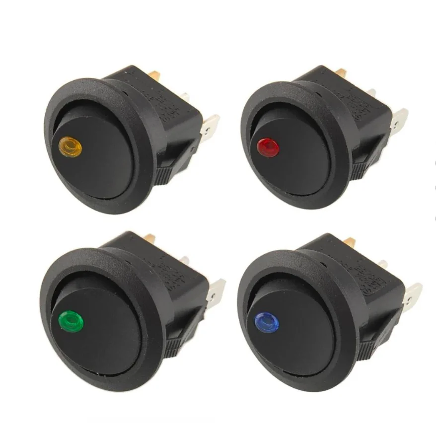 High quality 3 pin rocker switch with multiple colors for Automobile Vehicle Truck