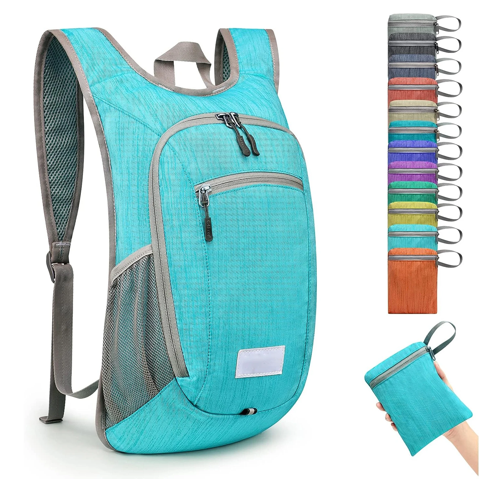 YOUK Unisex Casual Polyester Sports Backpack with PVC Lining Waterproof Foldable Duffel Bag Custom Logo Wholesale Zipper Closure