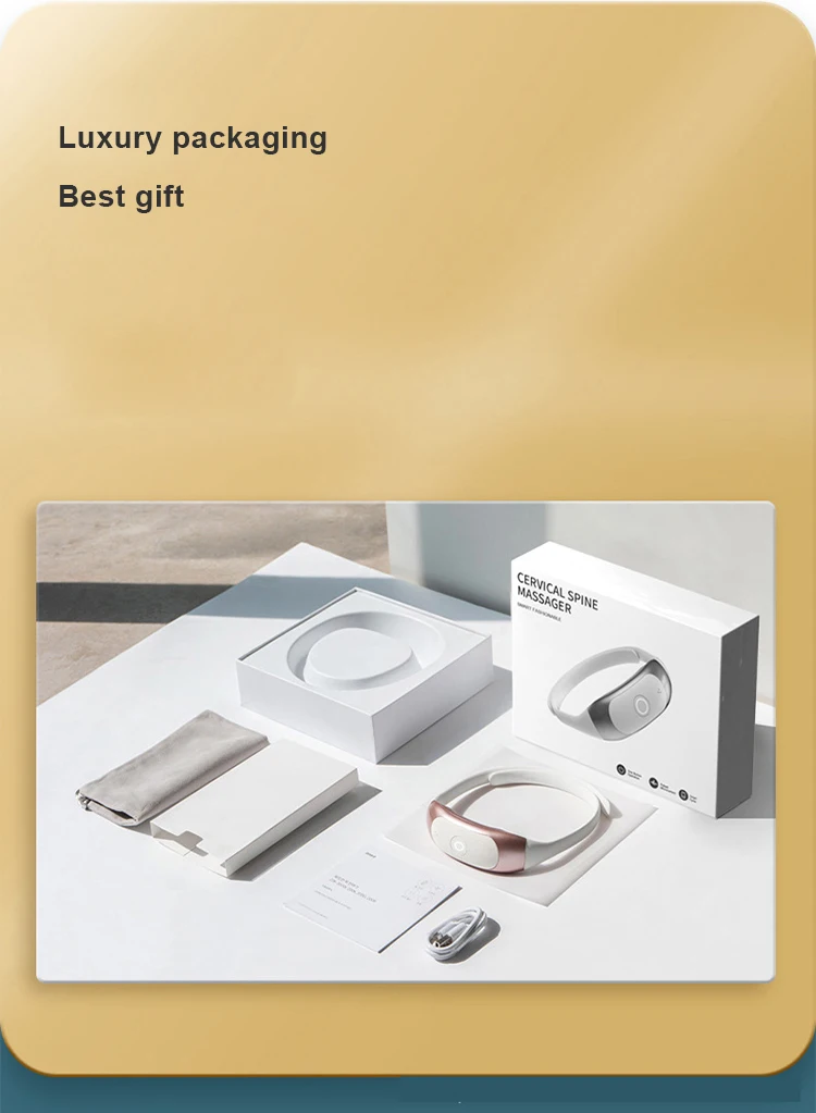 JMK Smart New Arrival OEM Neckology Wireless Bluetooth Neck Massager Hot Compress Electric App Neck Pain Relief