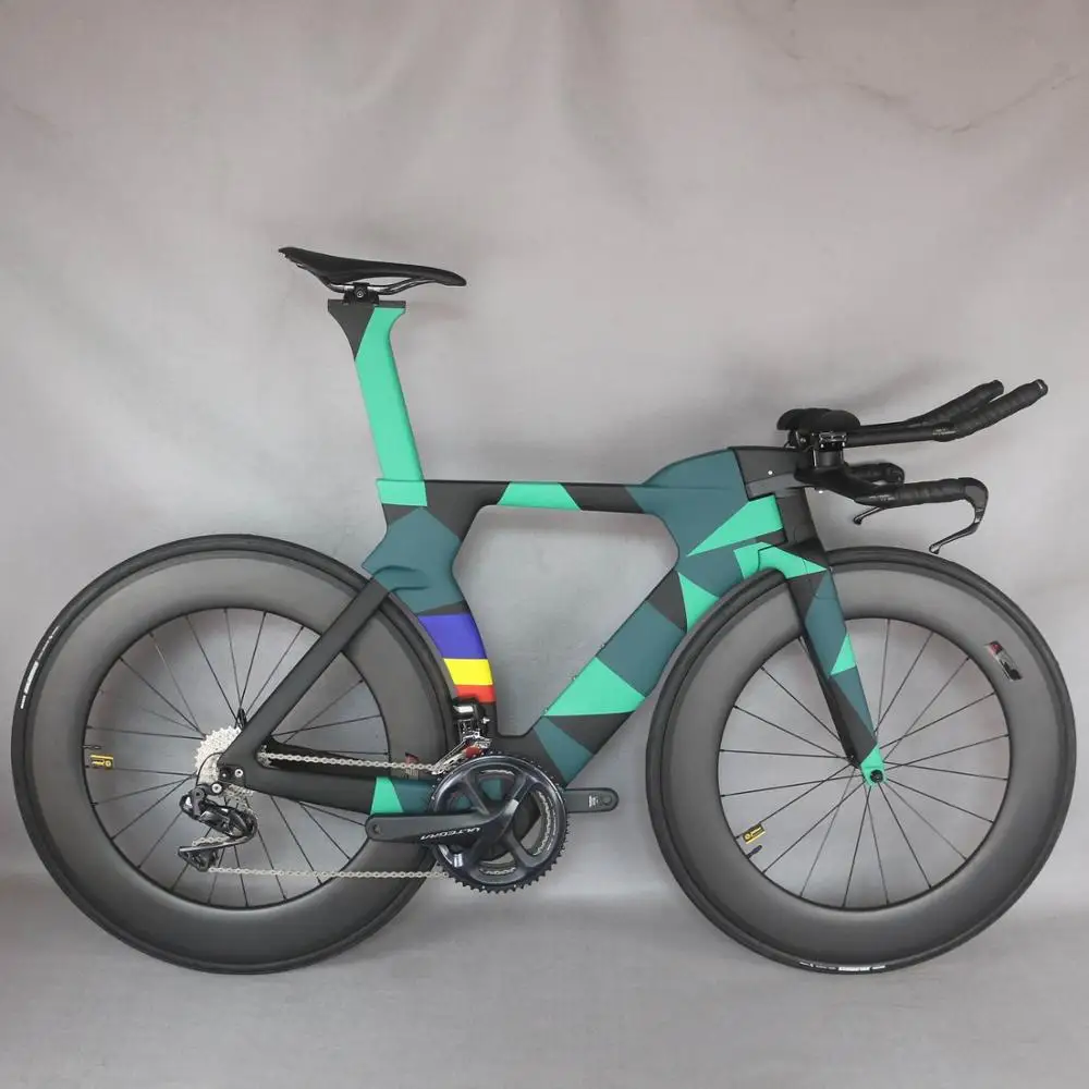 2021 TT bike time trial bicycle Camouflage paint   Time Trial complete carbon  bike FM-TT01 with SHIMAN0 R8060 groupset
