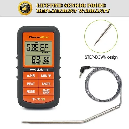 ThermoPro TP06S BBQ Meat Cooking Thermometer For BBQ Grill Smoker Oven
