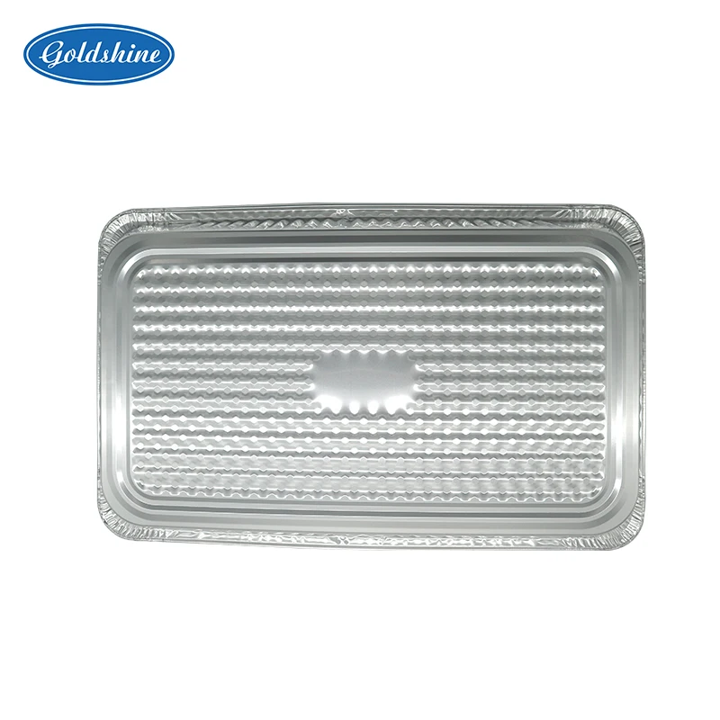 Recyclable aluminum foil container tray pans plate for food