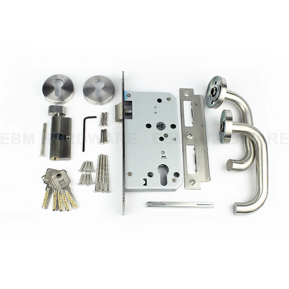 European standard  High Quality Safety Fire Rated Mortise Lockset and Handle Door Lock Metal Door Mortise Door Handle Lock