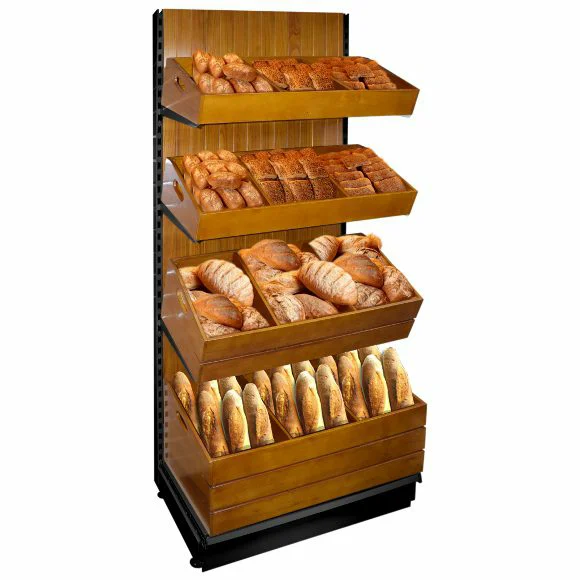 Natural Wood & Metal Display for Bread & Bakery