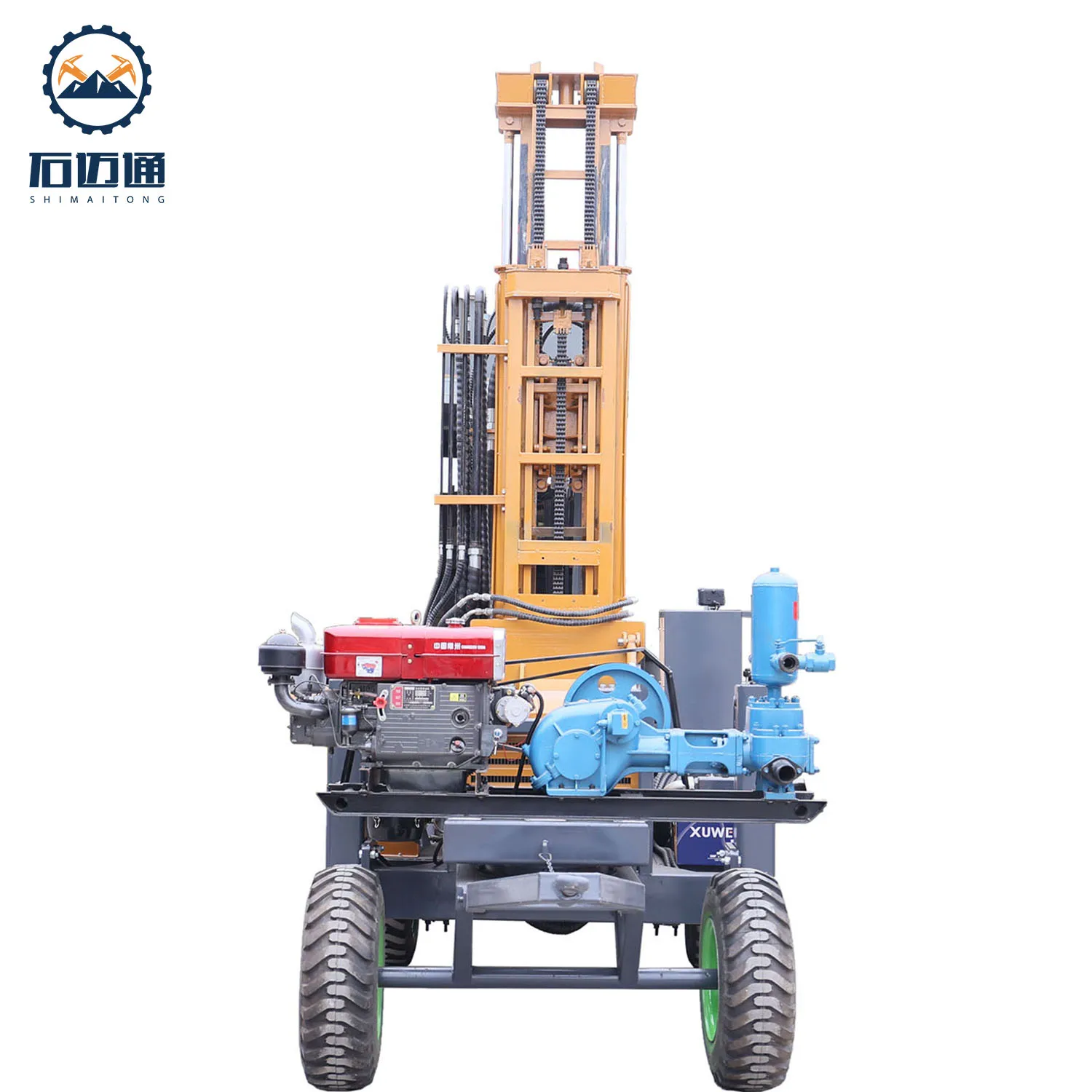 Wheels Hydraulic Water Well Drilling Machine for sale