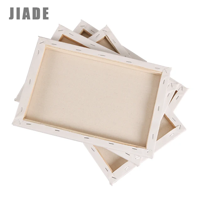 2024 Hot Sale Custom Size Pine Frame 280g Pure Cotton Blank Stretched Canvas For Painting
