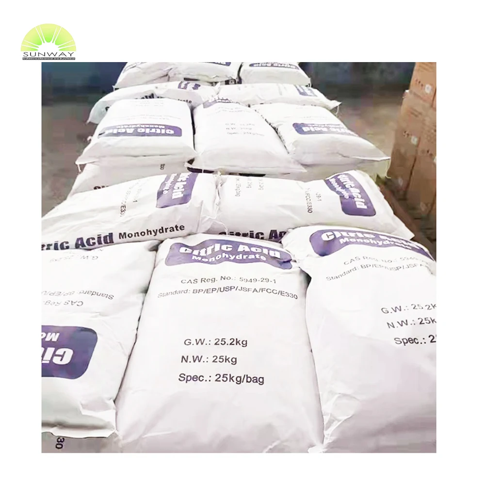 citric acid food grade monohydrate anhydrous production factory producers plants