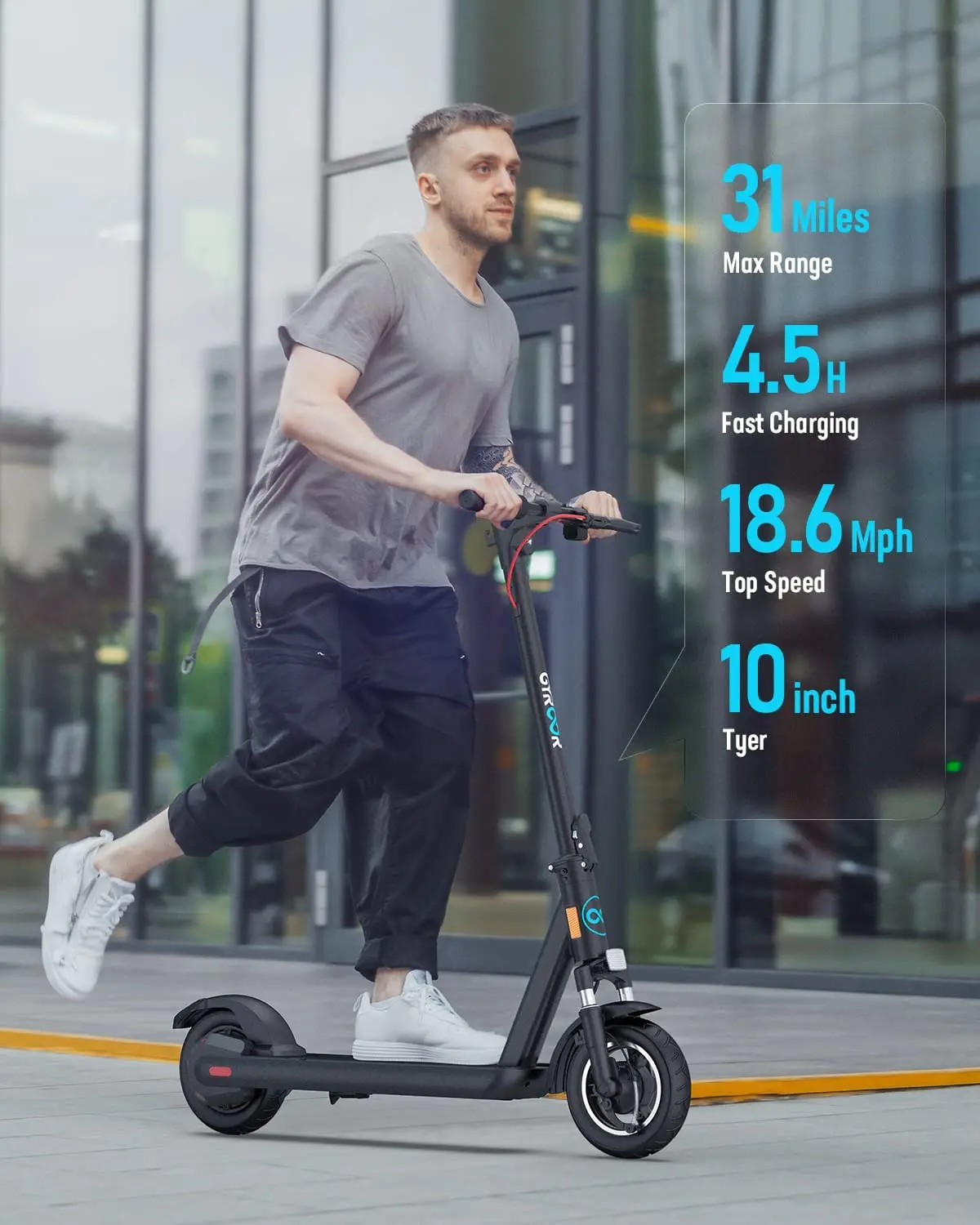GYROOR X8 Быстрый 500 Вт складной мощный электрический скутер склад Электрический для взрослых