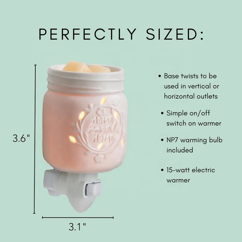 Pluggable Electric Candle Fragrance Warmer Ceramic Custom Wax Tart Warmer Electric Electric Wax Melter