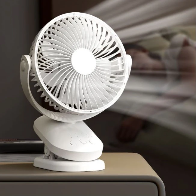 Portables Stroller Clip-On Fan Low Noise Table Fan 4 Speed Oscillation and 4 shutdown Timer Settings Electric Fan