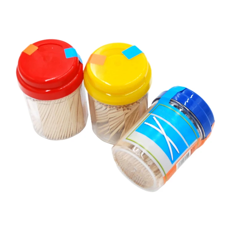 
Special custom-made assorted disposable bamboo plastic tube toothpicks 