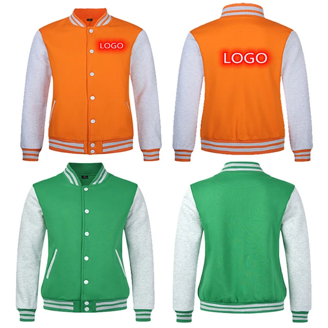 PDEP S-4XL  Custom men  varsity jacket stand-up collar team uniform button work clothes embroidery wholesale varsity jacket men