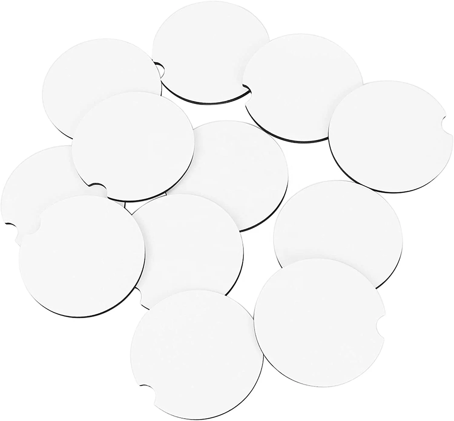 Sublimation Blanks DIY Customized MDF Hardboard  Round Coaster  Car Coasters With Cork Back