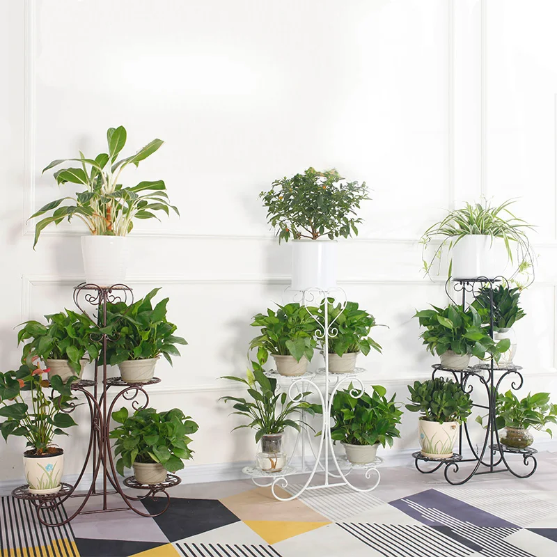 
China Best Selling Indoor Outdoor Metal Plant Rack Stand 