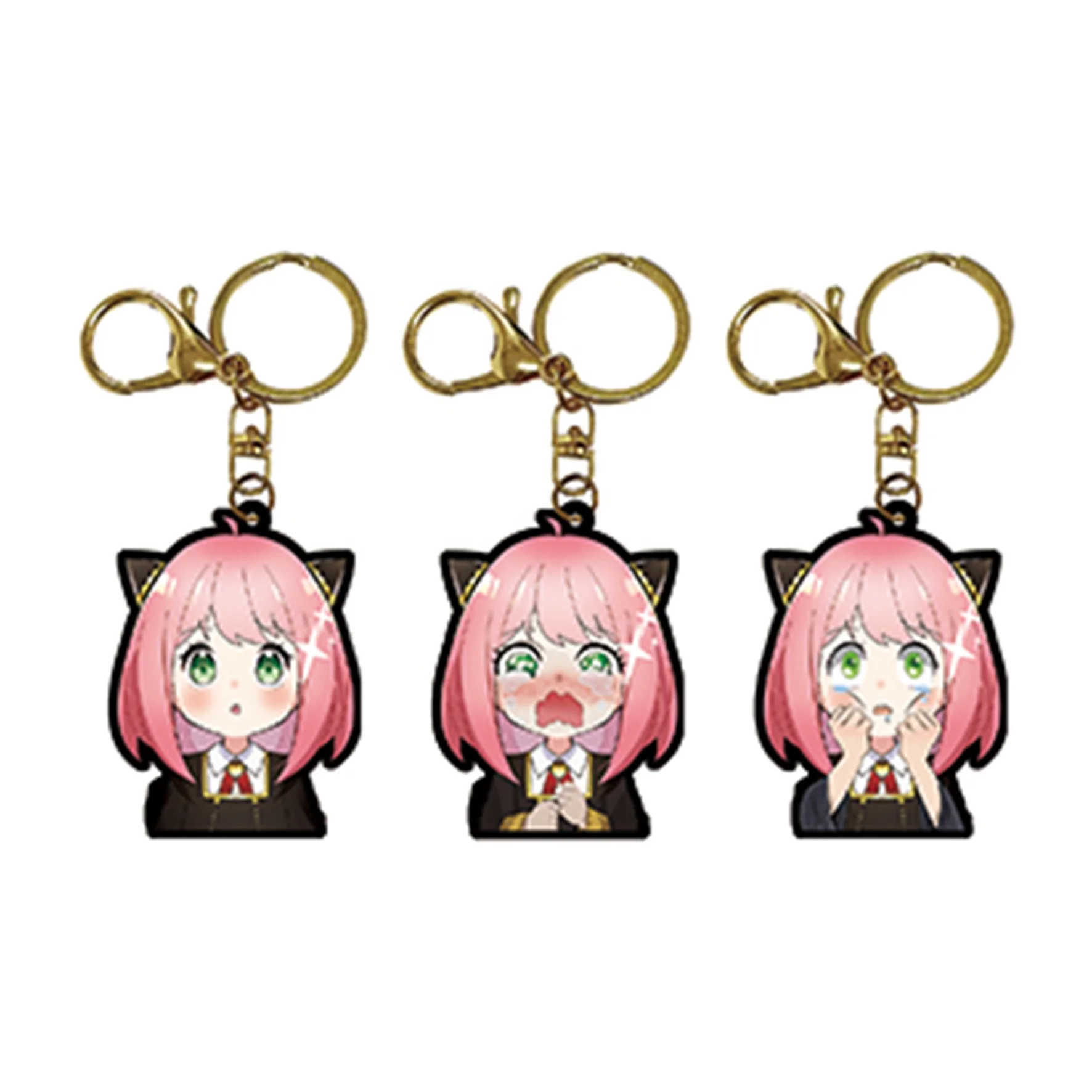 Max Designs Anime 3D Motion Key Chains Acrylic Lenticular Keychains Scratch Resistant PET Demon Slayer Decor for Car Keyring Bag