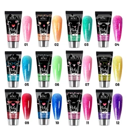 Extension Nail Gel Clear White Pink UV LED Extension Gel Nail Tips Enhancement Slip Solution Quick Extension Gel