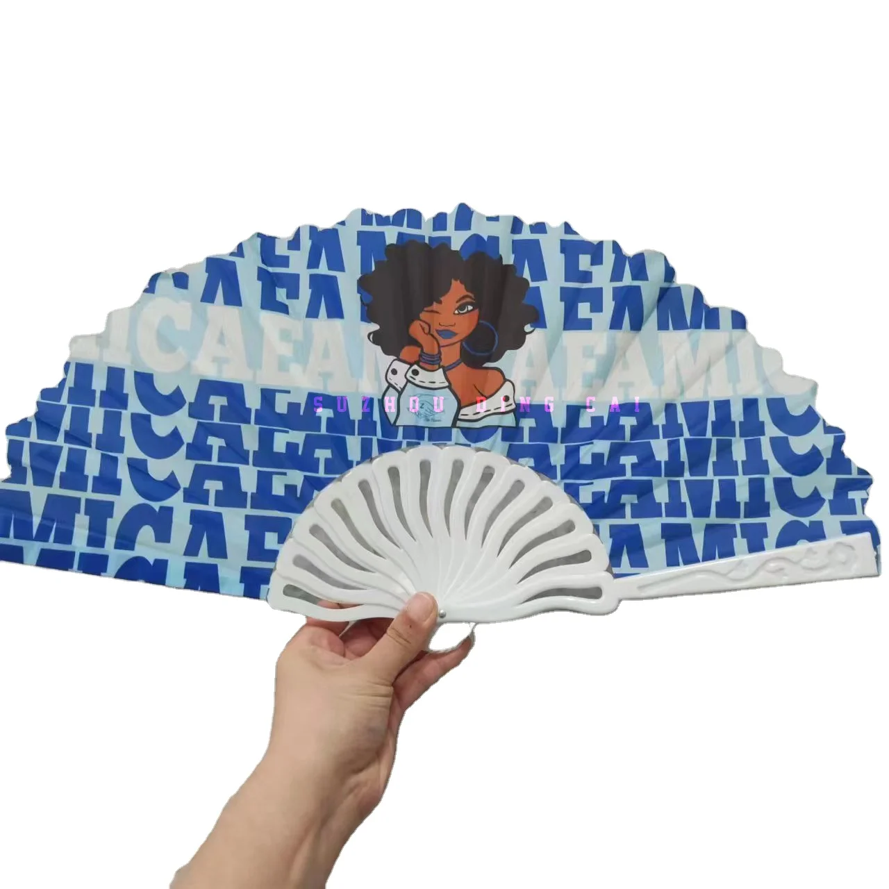 Cheap Price Zeta Phi Beta  Greek Letters Zeta Amicae  23cm Small Party Fans Custom Printed Folding Hand Fans