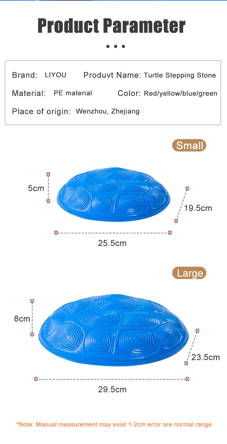 Turtle Balance Stepping Stones 6 Pcs Kids Turtle Jumping Stones Steps Stones Toddler Obstacle Course Coordination Sensory Toys