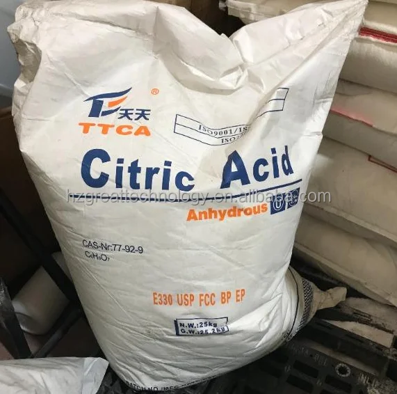 Best Selling Monohydrate Citric Acid 10-40mesh RZBC ensign ttca brand
