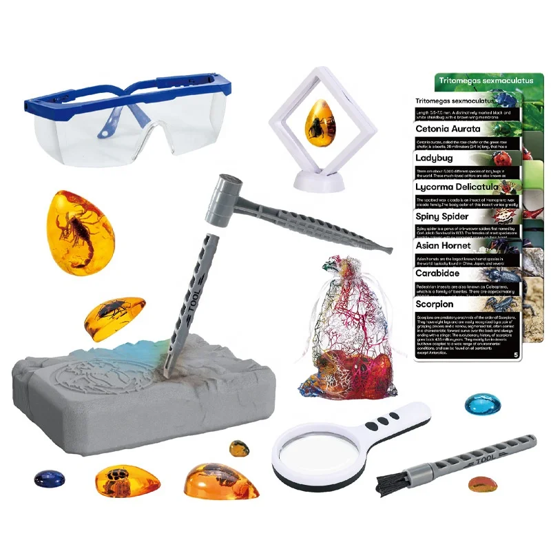 Новейшая детская научная археологическая Игрушка костюм археологическая игра игрушка археологические раскопки Янтарная тема