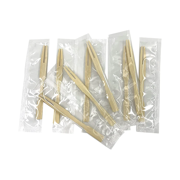 
Durable using low price Bamboo cello wrapped forks for baby 