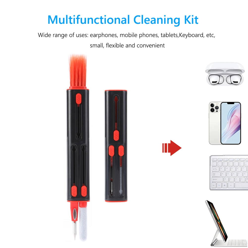 Multifunction Cleaning Kit For AirPods Keyboard Clean Kit With Soft Brush Cleaner Pen Kit For Earbud Case Cleaning Tools
