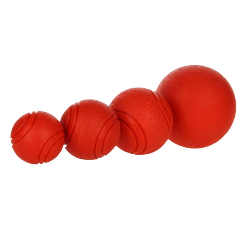 HOOPET Dog Toy Rubber Ball Bite-resistant Ball Toy for Dogs Puppy Teddy Pitbull Red Color Solid Ball S-XL Pet Supplies
