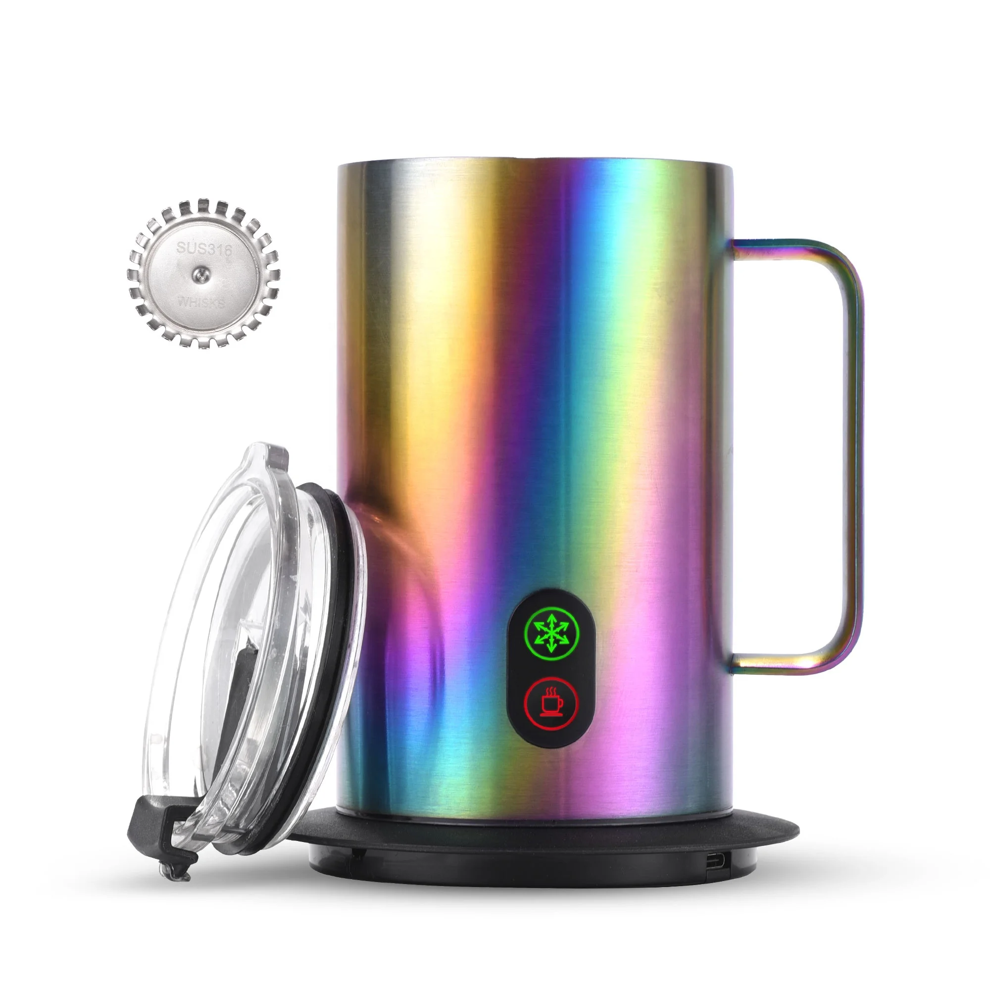 350ML/12OZ NEW DESIGN USB Self Stirring Mug Electric Milk Frother Auto Mixing Coffee Cup Magnetic Heating Mug
