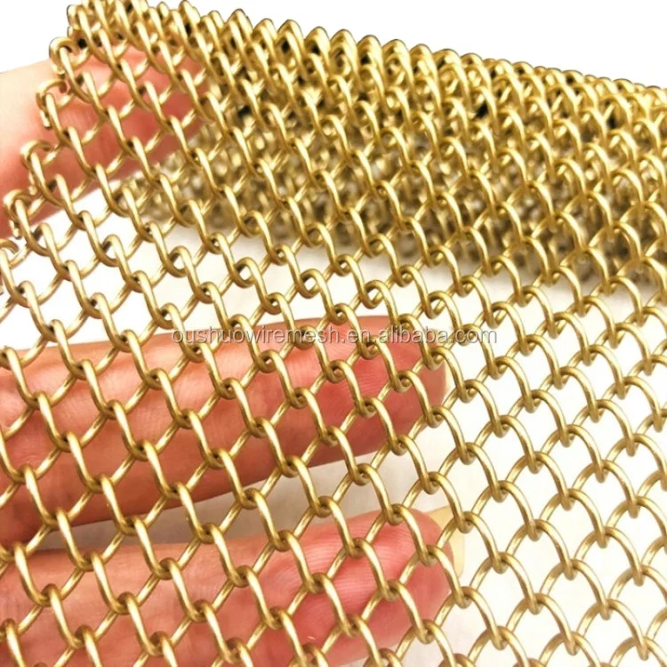 2m*3m Stainless steel chainmail ring metal mesh curtain decorative ring mesh
