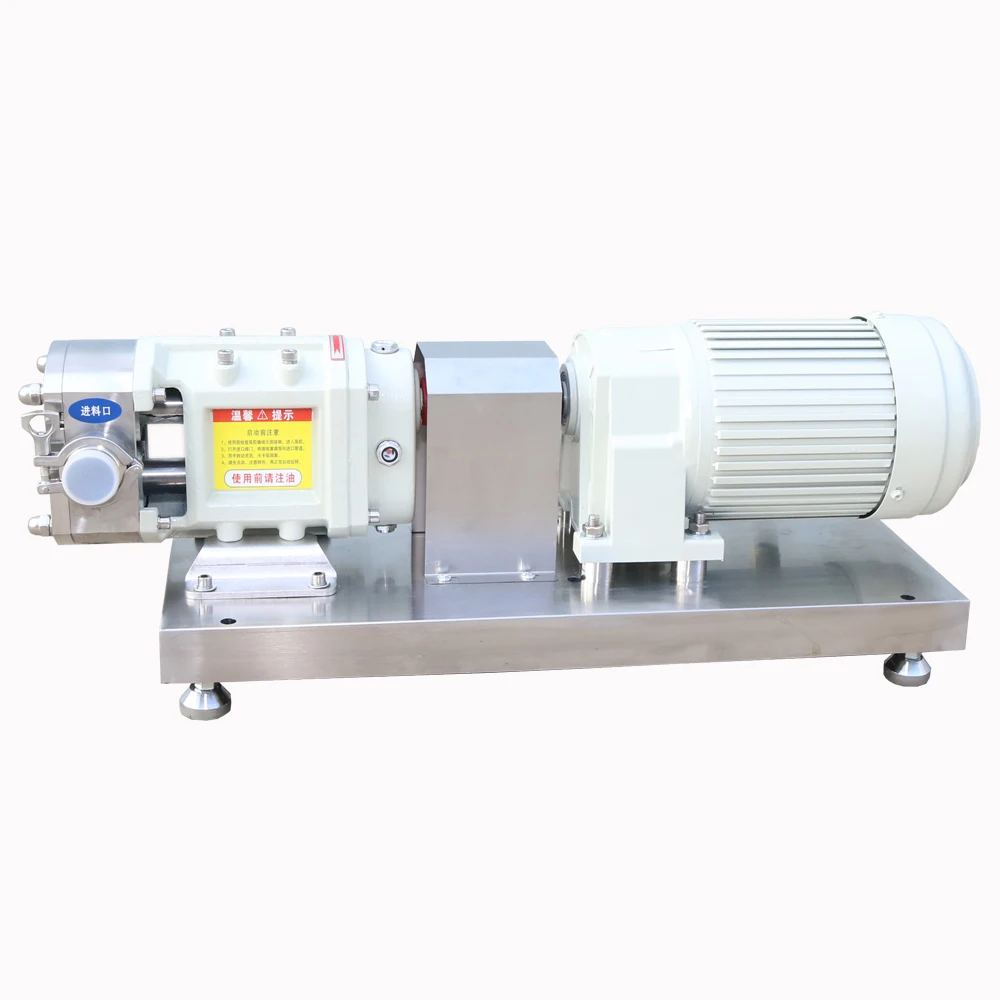 Sanitary Stainless Steel SS304/SS316  Food Grade Rotary Lobe Rotor Pump for Syrup Honey Chocolate Grease