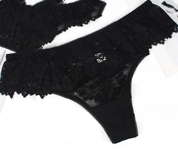 Hot Selling Product Low Waist Thong Hot Sexy Transparent Lace Panty Underwear