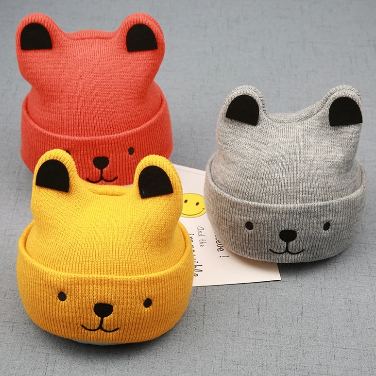 Cartoon Bear Hat For Kid 2021 Winter Baby Toddler Girl Boy Warm Cute Beanie Beanie Hat Cap Accessories