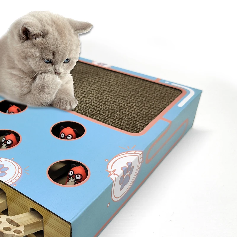 Новая игрушка для кошек из твердой древесины, Интерактивная игрушка для кошек в форме облака, хомяк, кукла, забавная деревянная коробка для котят, товары для игрушек для кошек