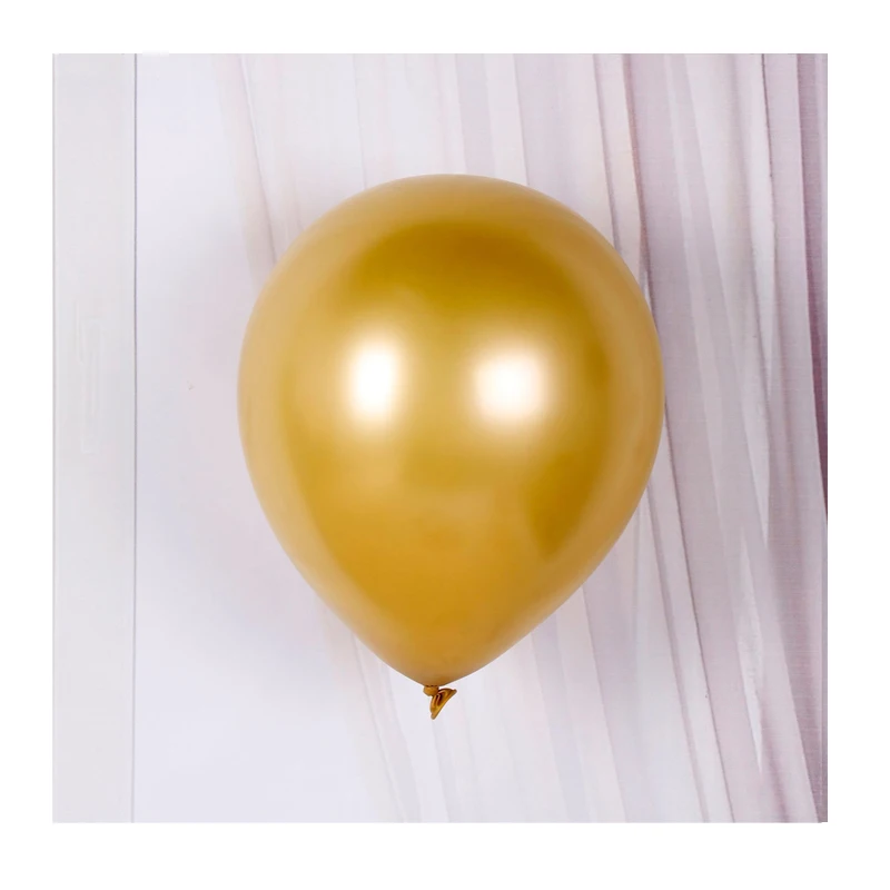 Year Party Chrome Metallic Balloons Environmental Protection Latex Degradable Balloon New Assorted Color 12 Inch 