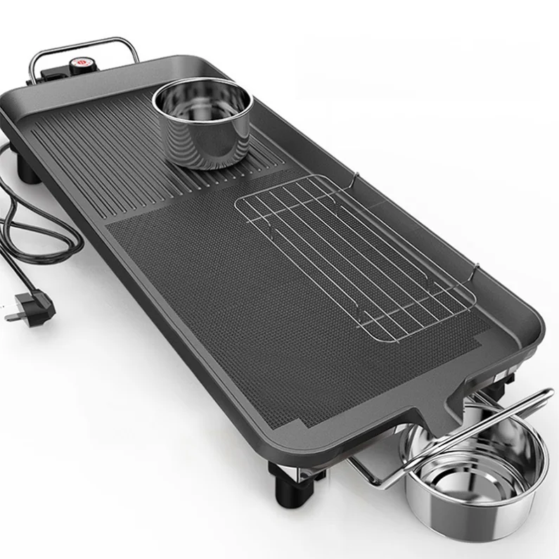 2000W  Electric Baking Tray Portable BBQ Smokeless Roasting Pans Grill