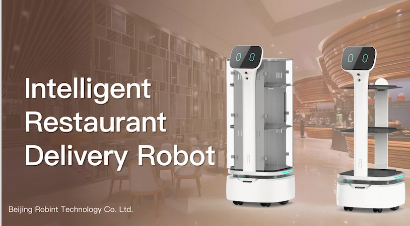 Pizza delivery robotics machine remote control fast food delivery robot for restaurant and coffee shop