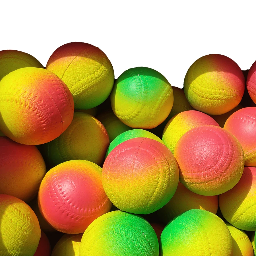 
Cheap promotional gift colorful printed Solid rubber tricolor ball bouncy ball 