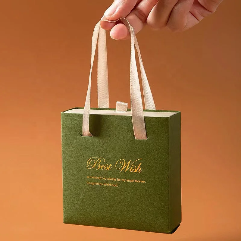 Custom ready stock drawer folding paper jewelry box