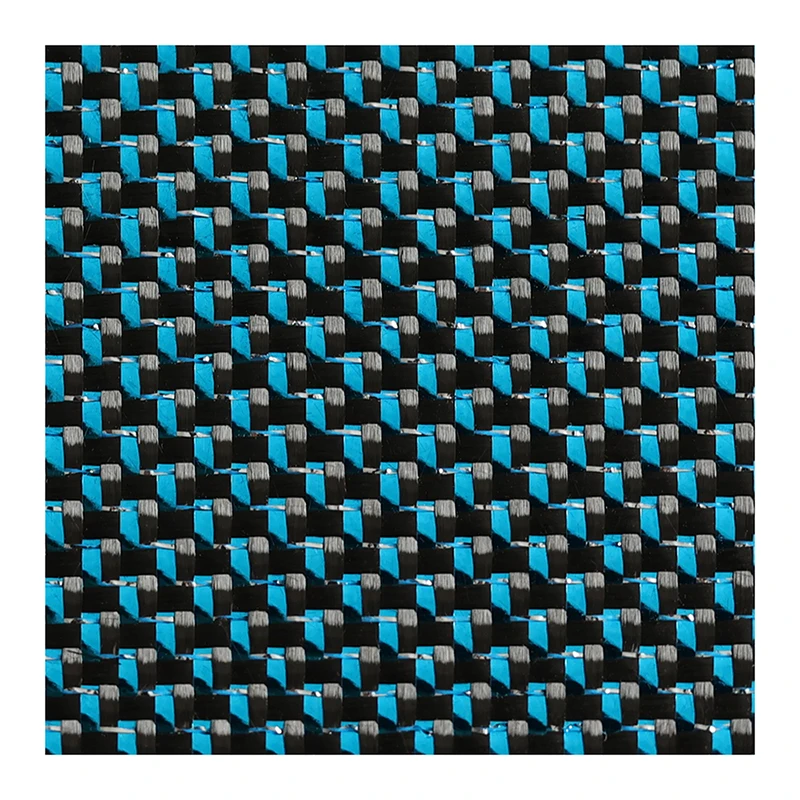 blue twill carbon aramid hybrid fabric fiber cloth