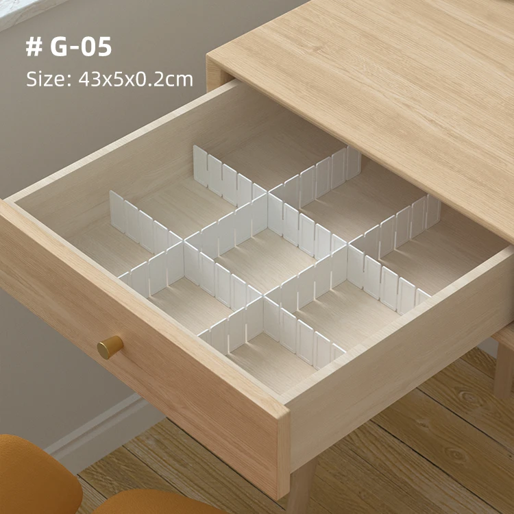 Low Price Wholesale Combinable DIY Plastic Drawer Organizer OrnamentSeparator Underwear Socks Household Plastic Drawer Dividers