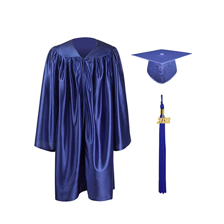 Shiny cheap preschool baby Children Custom Graduation Gown and Cap with Charm