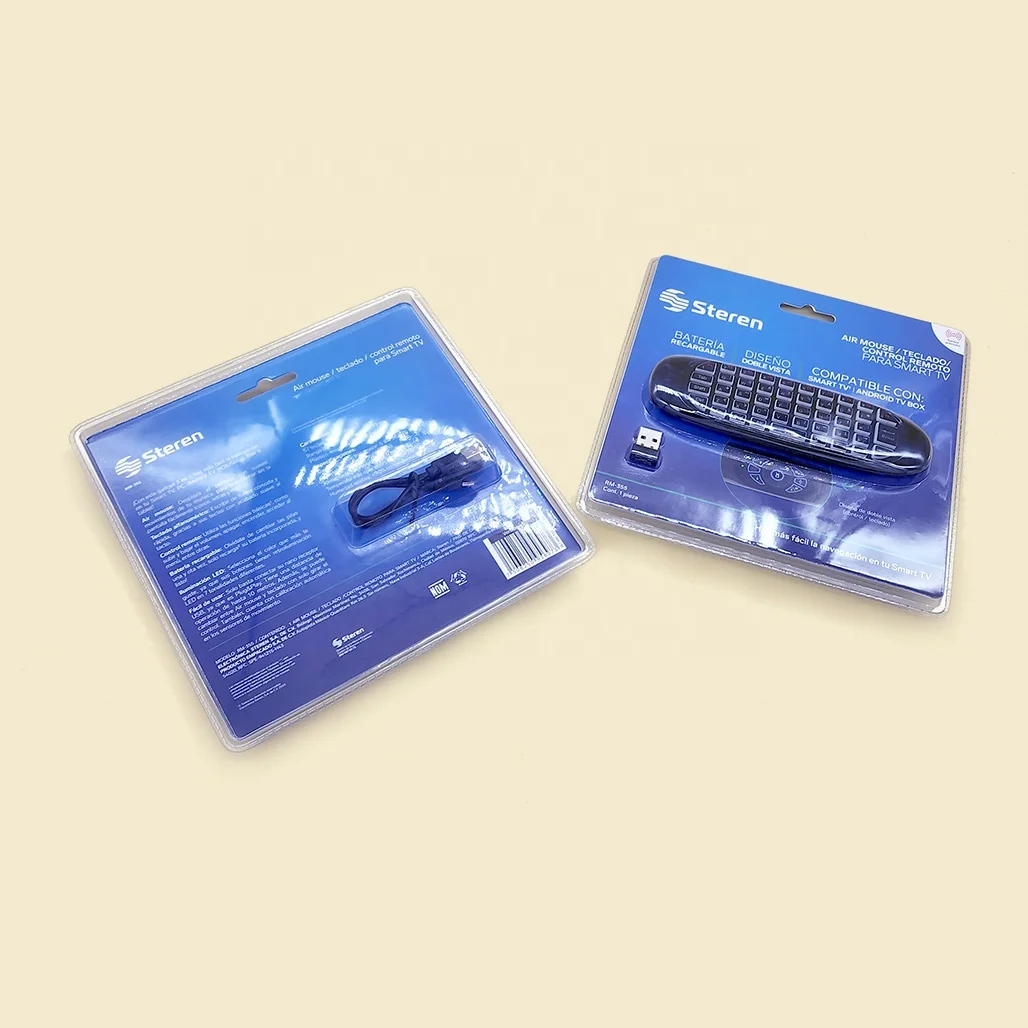 PVC Blister Clamshell Packaging custom Recyclable Blister Plastic Packaging Box PET for wireless keyboard