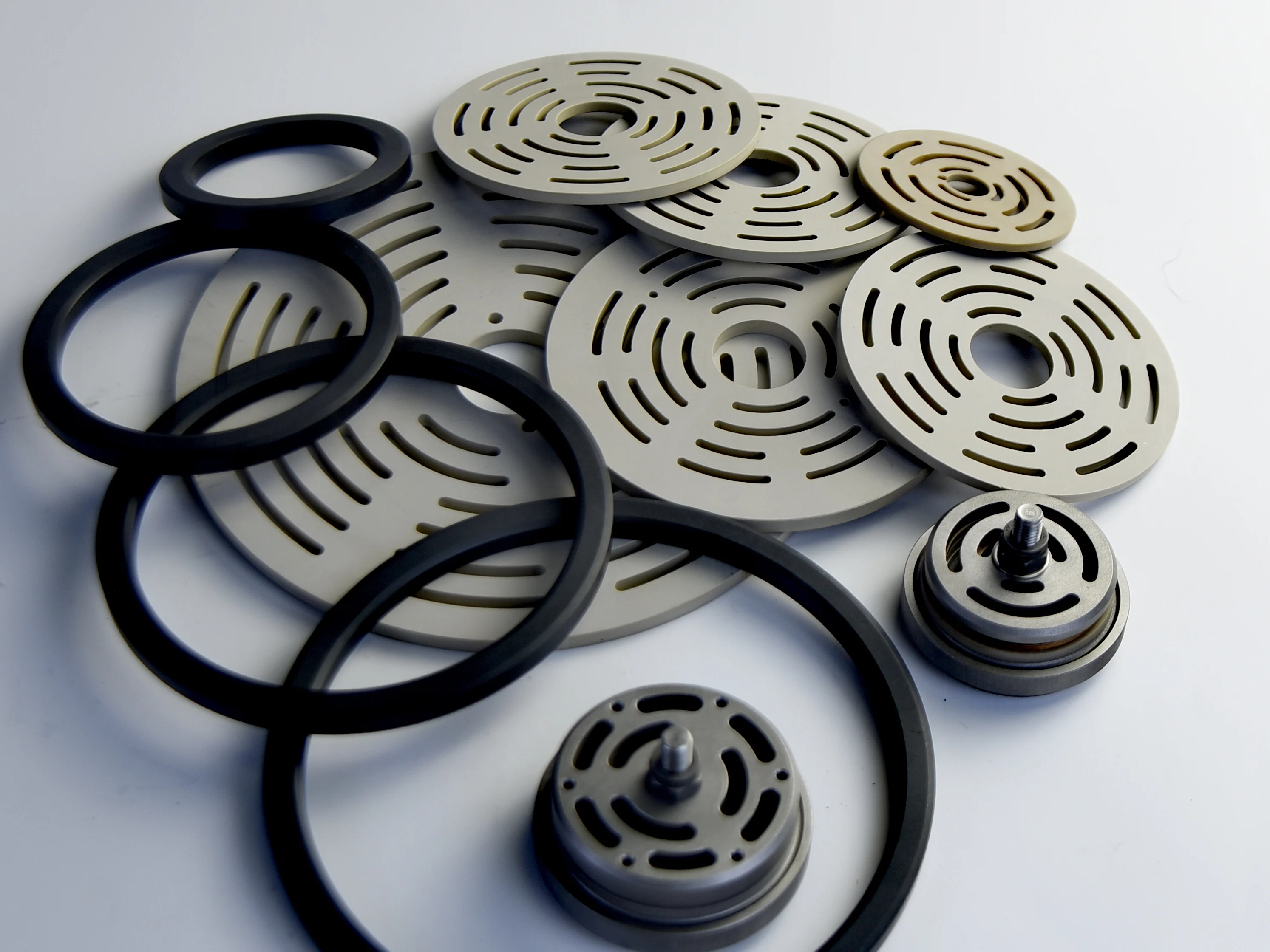 Air compressor suction discharge valve plate with glass carbon fiber filled peek for refinery petrochemical CNG storage