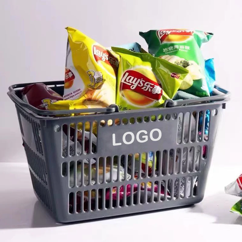 Индивидуальная маленькая полипропиленовая пластиковая внутренняя Тяговая ручная Бытовая корзина для овощей корзина для покупок в супермаркете