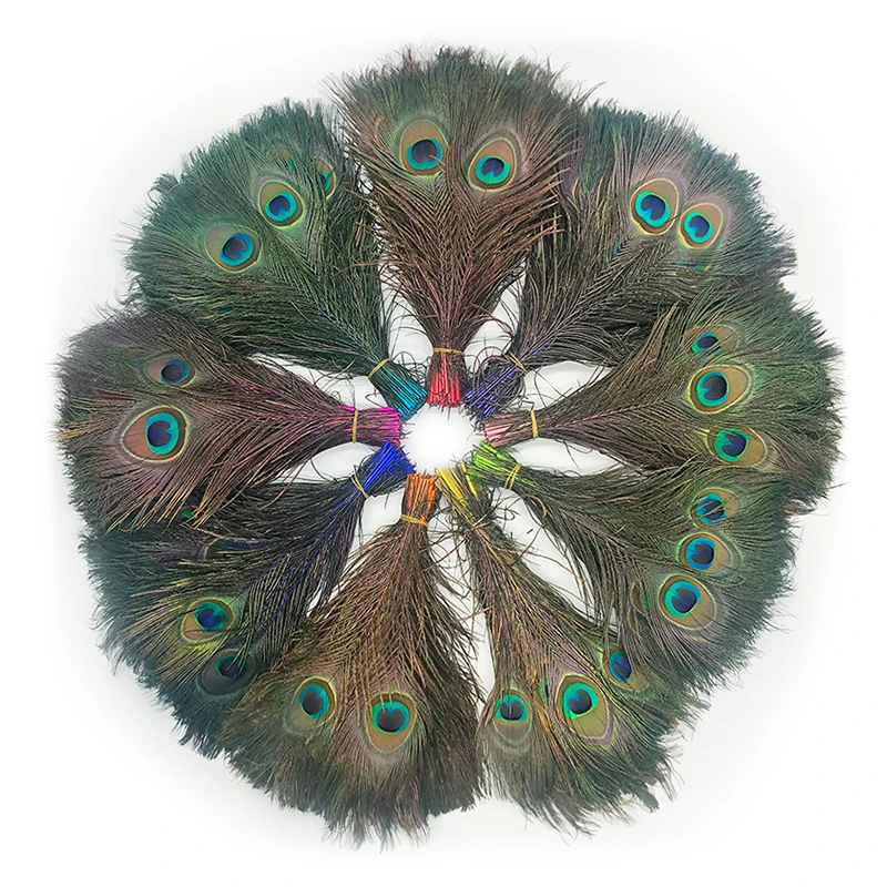 GH602 Wholesale Dyed Peacock Feather For Carnival Costume