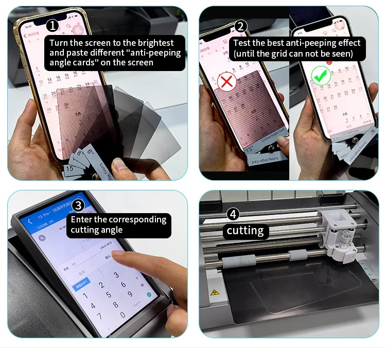 New arrival UV Anti Peep Espion Spy Lamina Privacy Sheet TPU Screen Protector Clear Soft Hydrogel Films for cutting machine