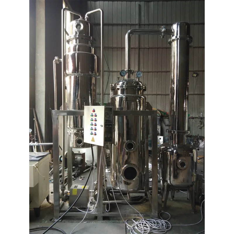Single effect falling film evaporator vacuum evaporation concentrator