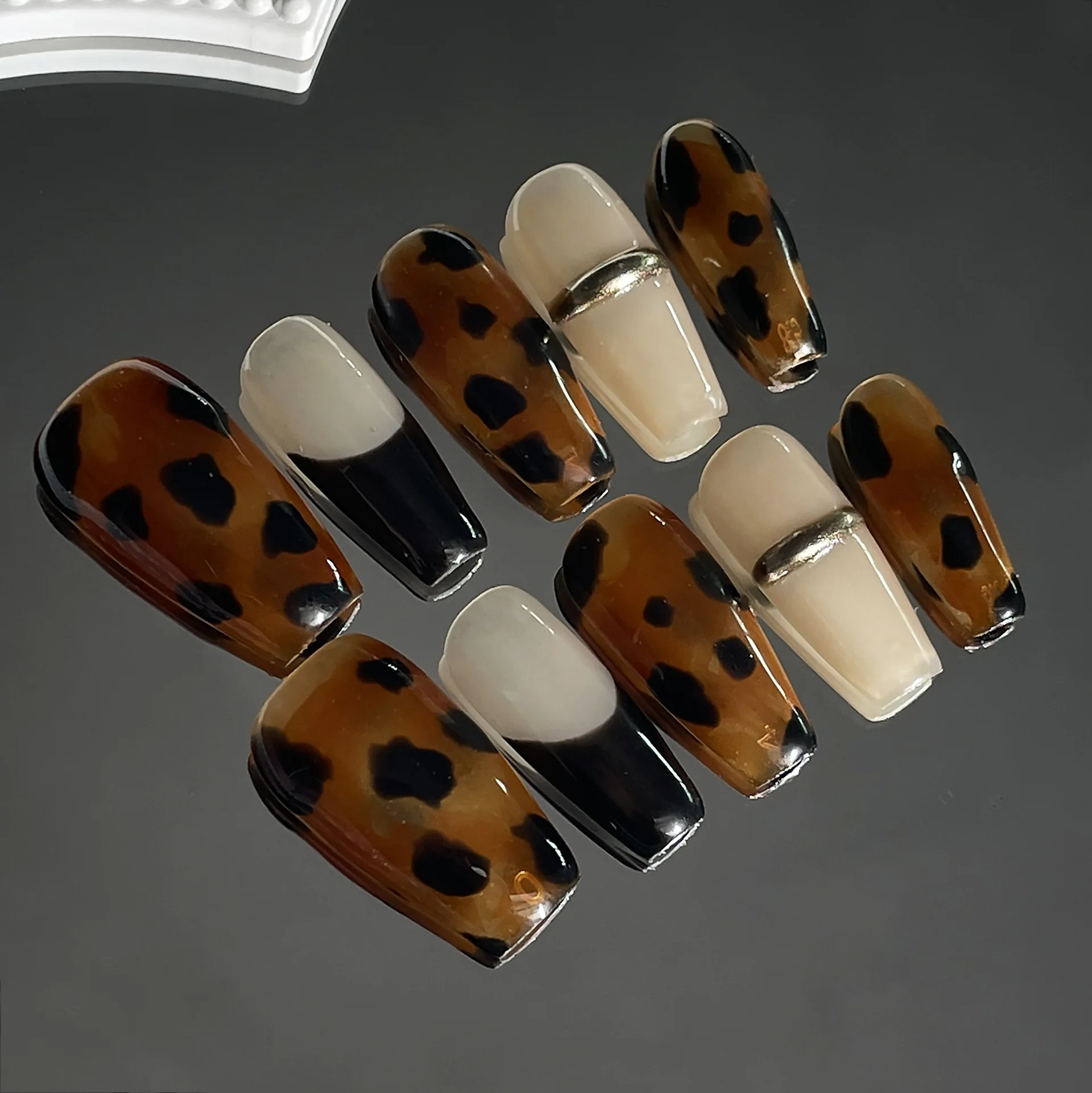 Wholesale new style Private Label high quality fake nails with different sizes for many designs nail art 10pcs handmade nails